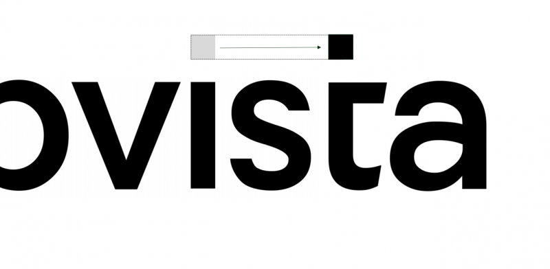 "i" to "t" of mobvista logo 
